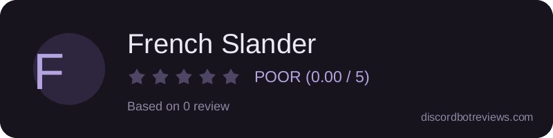 Rating widget preview for French Slander