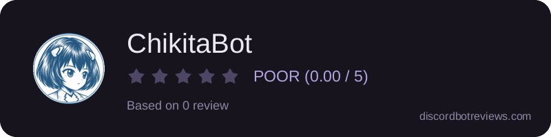 Rating widget preview for ChikitaBot