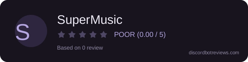 Rating widget preview for SuperMusic