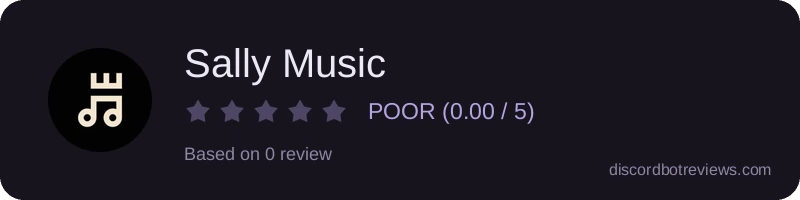 Rating widget preview for Sally Music