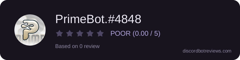 Rating banner for PrimeBot.#4848