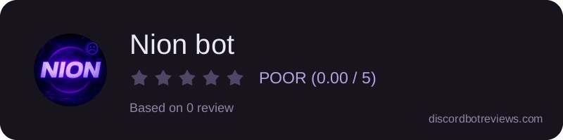 Rating widget preview for Nion bot