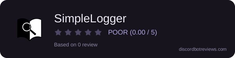 Rating widget preview for SimpleLogger