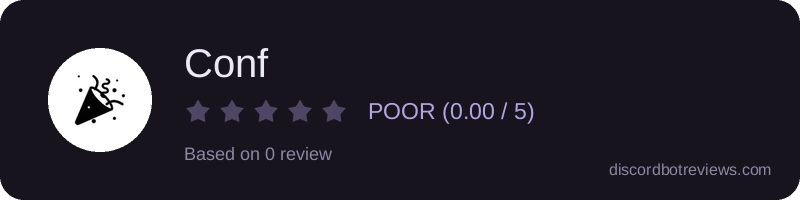 Rating widget preview for Conf