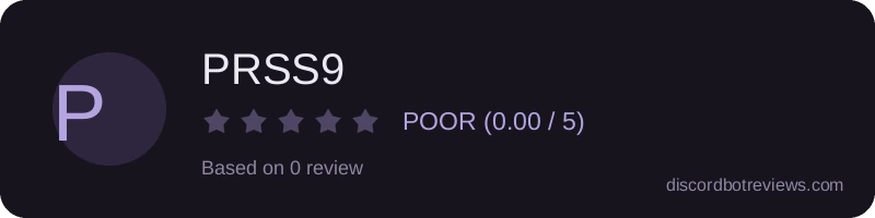 Rating widget preview for PRSS9