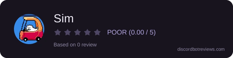 Rating widget preview for Sim