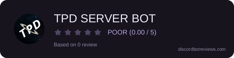 Rating widget preview for TPD SERVER BOT