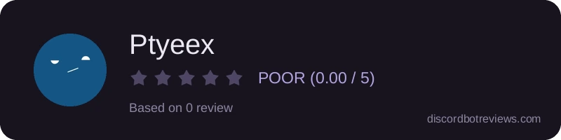 Rating widget preview for Ptyeex
