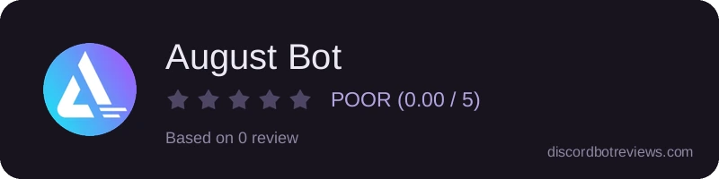 Rating widget preview for August Bot