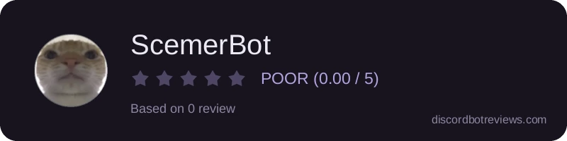 Rating widget preview for ScemerBot