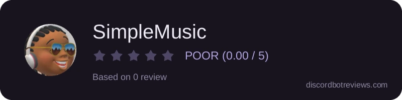 Rating widget preview for SimpleMusic