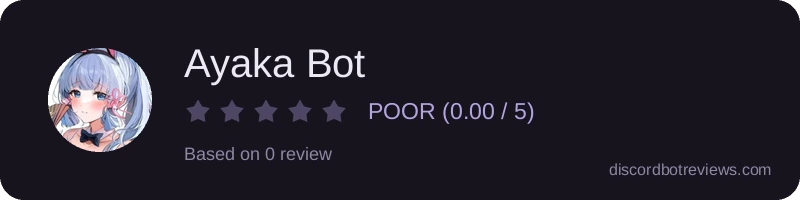 Rating widget preview for Ayaka Bot