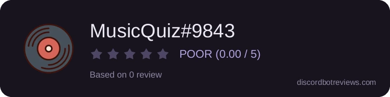 Rating widget preview for MusicQuiz#9843