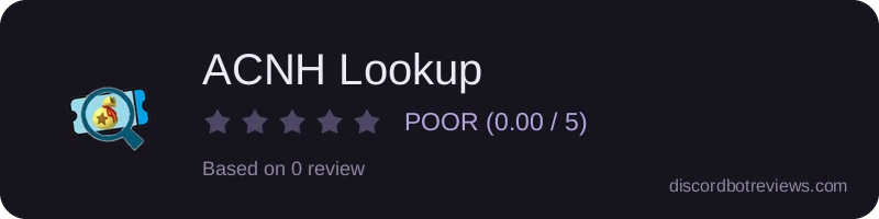 Rating widget preview for ACNH Lookup