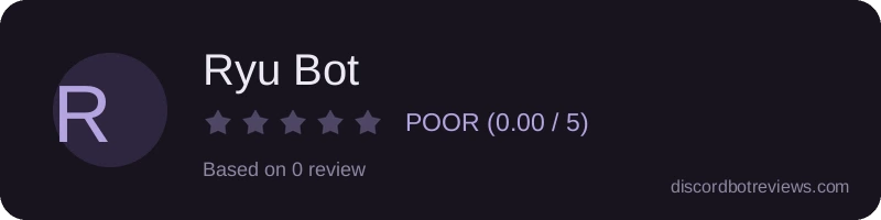 Rating widget preview for Ryu Bot