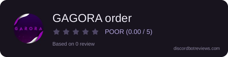 Rating widget preview for GAGORA order