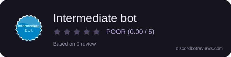 Rating widget preview for Intermediate bot