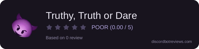 Rating widget preview for Truthy, Truth or Dare
