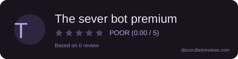 Rating widget preview for The sever bot premium