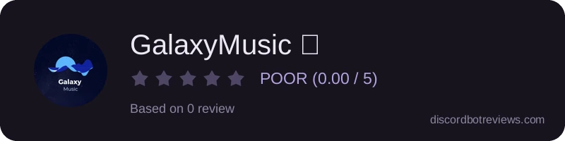 Rating widget preview for GalaxyMusic 🎶