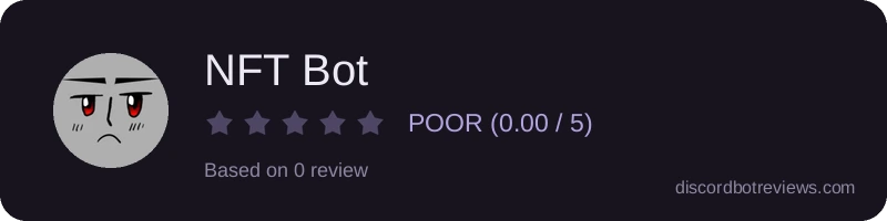 Rating widget preview for NFT Bot