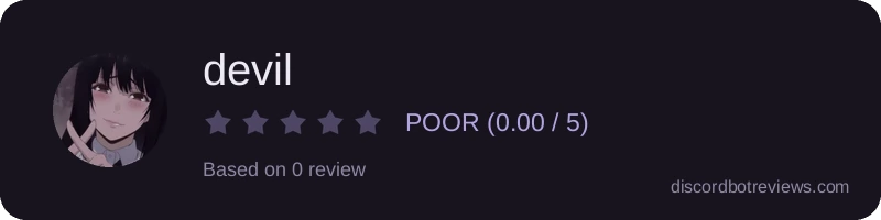 Rating widget preview for devil