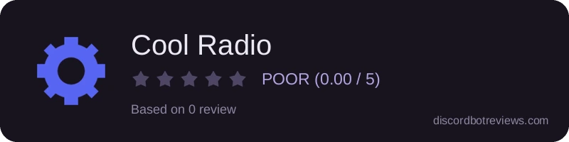 Rating widget preview for Cool Radio