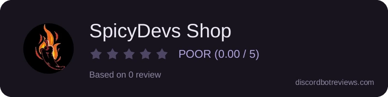 Rating widget preview for SpicyDevs Shop
