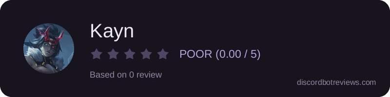 Rating widget preview for Kayn
