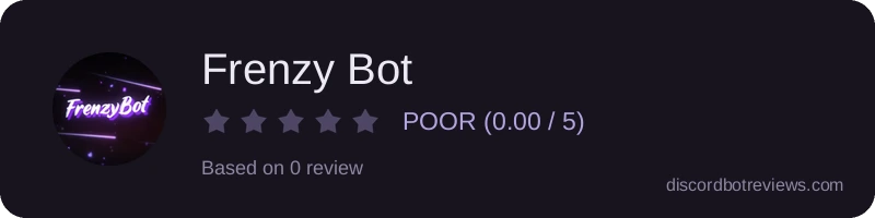 Rating widget preview for Frenzy Bot