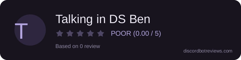 Rating widget preview for Talking in DS Ben