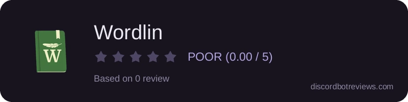 Rating widget preview for Wordlin