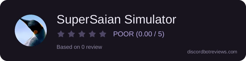 Rating banner for SuperSaian Simulator