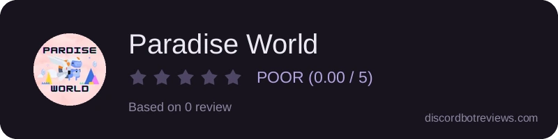 Rating widget preview for Paradise World