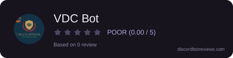 Rating widget preview for VDC Bot