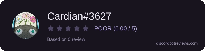 Rating widget preview for Cardian#3627