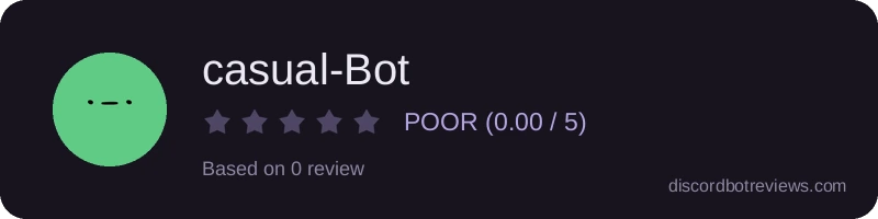 Rating widget preview for casual-Bot