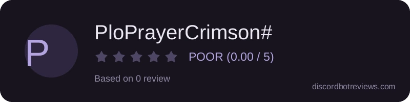 Rating widget preview for PloPrayerCrimson#