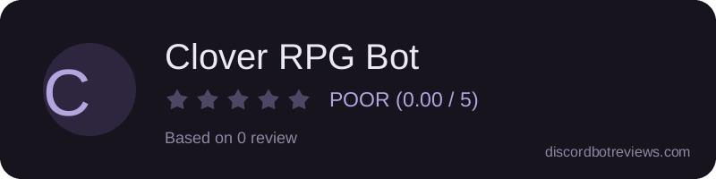 Rating widget preview for Clover RPG Bot