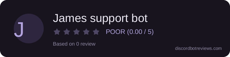 Rating widget preview for James support bot