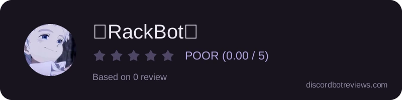 Rating widget preview for 🤖RackBot★