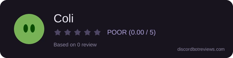 Rating widget preview for Coli