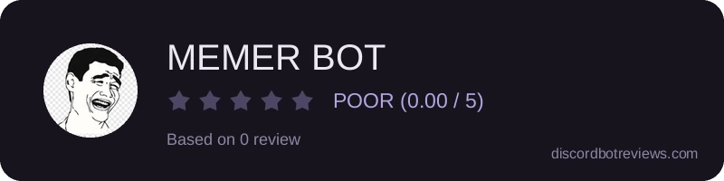 Rating widget preview for MEMER BOT