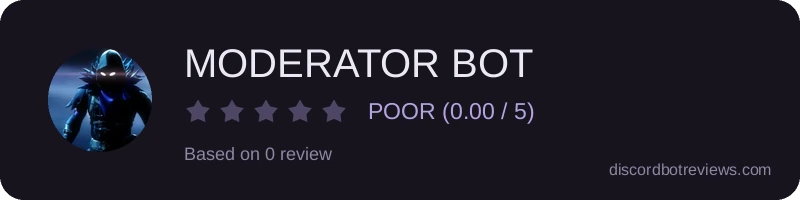 Rating widget preview for MODERATOR BOT