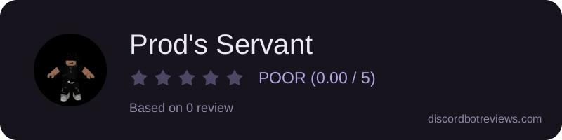 Rating widget preview for Prod's Servant 