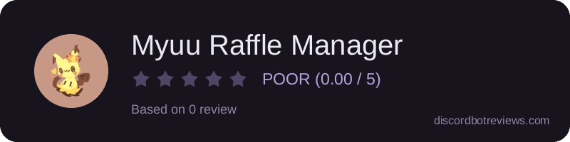 Rating widget preview for Myuu Raffle Manager