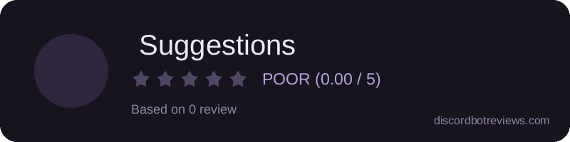 Rating banner for  Suggestions