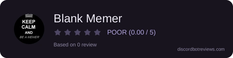 Rating widget preview for Blank Memer