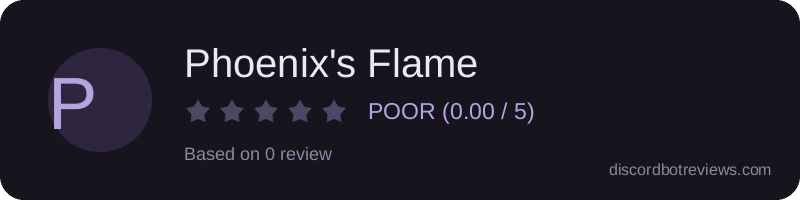 Rating widget preview for Phoenix's Flame