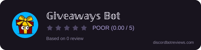 Rating widget preview for 𝔾𝕚𝕧𝕖𝕒𝕨𝕒𝕪𝕤 𝔹𝕠𝕥